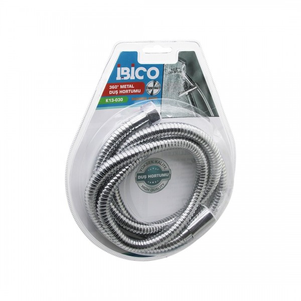 360 DERECE - METAL  DUŞ HORTUMU  1.5MT   VAKUMLU AMBALAJ   ANTI TWIST DOLANMAZ-KIVRILMAZ-KOPMAZ (4741)