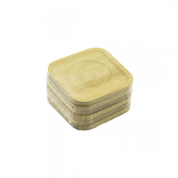 KARE  9.7 X 9.7CM 6PCS BAMBU - AHŞAP ÇAY TABAK (4741)