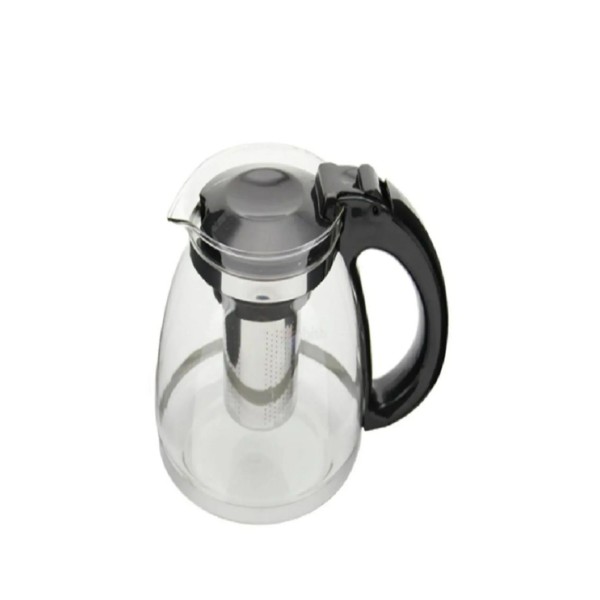 Çelik Süzgeçli Cam Çaycı Servis Demlik 1500 Ml. 7488