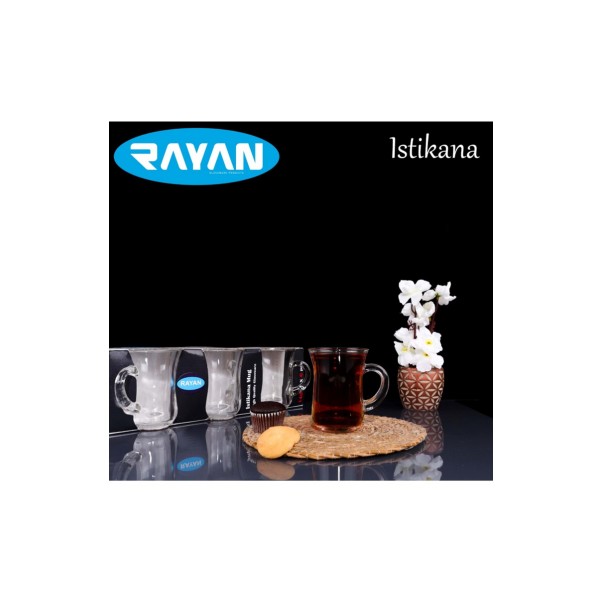 Rayan Istikana Mug 6'lı Kulplu Çay Bardağı