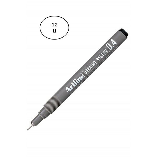 Artline 234 Çizim Kalemi 0.4 mm Siyah 12'li