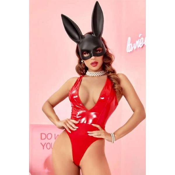 Kadın Babydoll Fantezi Harness Erotik Kıyafet 2049 Kırmızı -