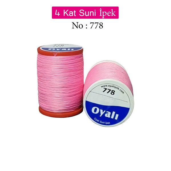 Oyalı 4 Kat Suni Ipek Iplik Iğne Oyası Boncuk Ipi Tığ Oyası No:778