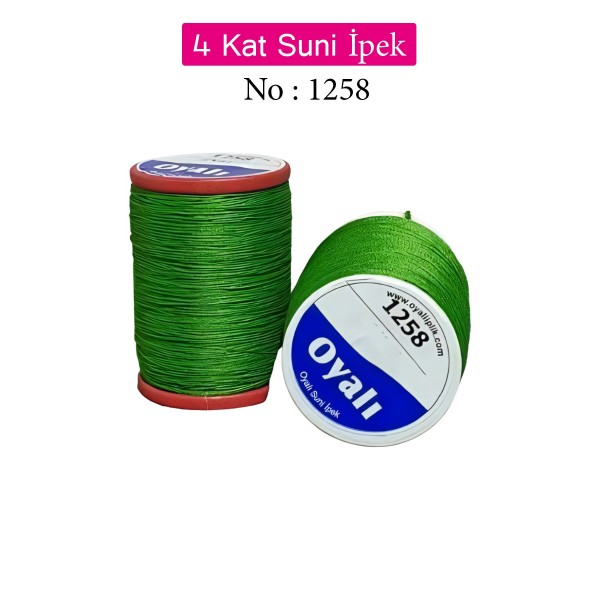 Oyalı 4 Kat Suni Ipek Iplik Iğne Oyası Boncuk Ipi Tığ Oyası No:1258