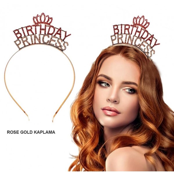 Nessiworld Birthday Princess Kristal Taç – Rose Gold Kaplama