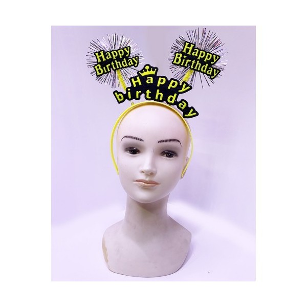 Happy Birthday Neon Sarı Tacı