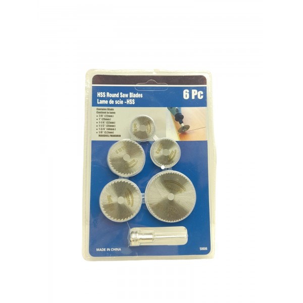 6 PARÇA MINI YUVARLAK TESTERE BIÇAKLARI 22---44MM (4741)