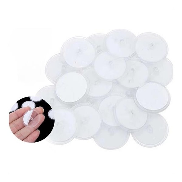 20 Adet Şeffaf Yuvarlak 3 Cm Çaplı Güçlü Disk Yapışkanlar