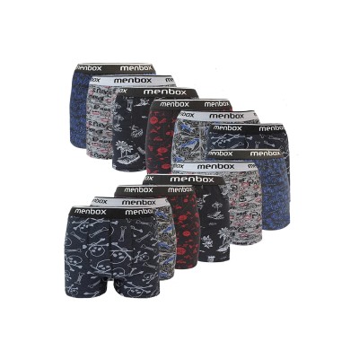 12 Adet Likralı Erkek Boxer...