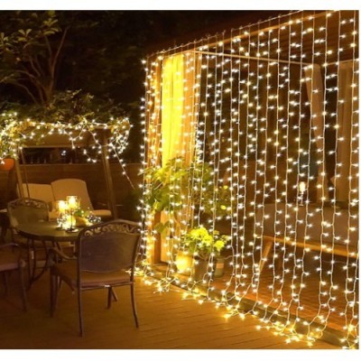 3 3 Perde Led Sarı Işık