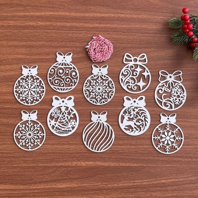 10 Parça Kırmızı Beyaz Ipli...