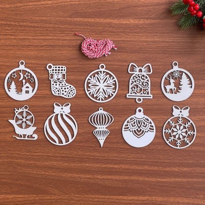 10 Parça Kırmızı Beyaz Ipli...