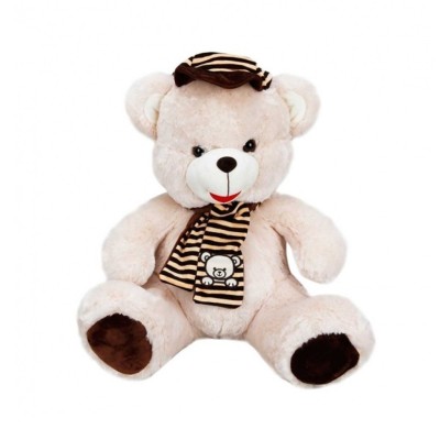 001521 Şapkalı Atkılı Peluş...