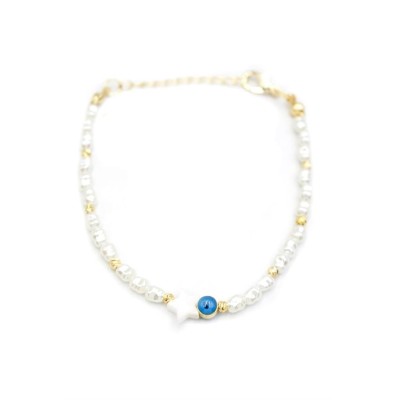 Yıldız Inci Bileklik - Beyaz