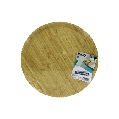 YUVARLAK 38CM AHŞAP BAMBU...