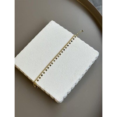 Yıldız Pullu Bileklik - Altın