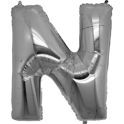 N Harf Folyo Balon Gümüş...