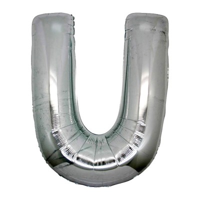 U Harf Folyo Balon Gümüş...