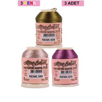 3 Adet Altınbaşak Oya ve...