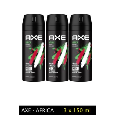 3 Adet Axe Africa Erkek...