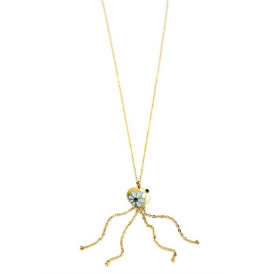 Zincirli Kalp Kolye - Altın