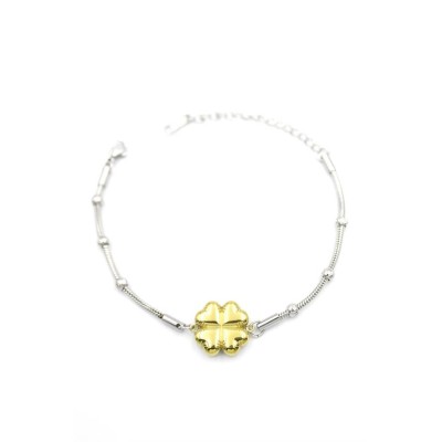 Yonca Zincir Bileklik - Altın