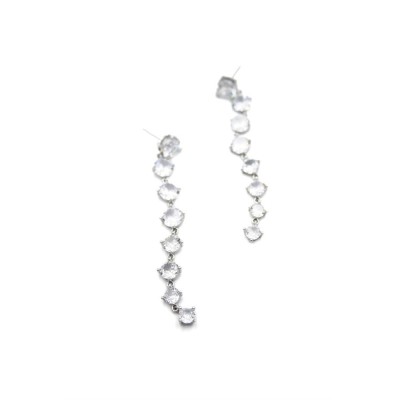 Zirkon Taşlı Küpe - Gümüş