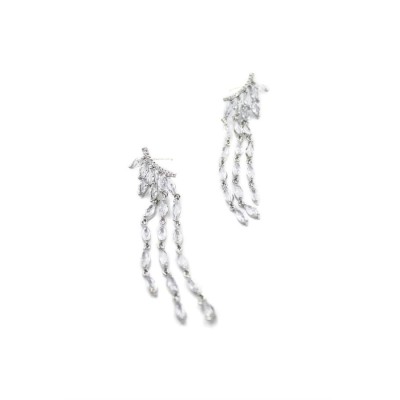 Zirkon Taşlı Küpe - Gümüş