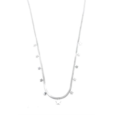 Yıldız Ezme Zincir Kolye -...