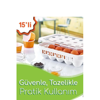 15 Bölmeli Yumurta Kabı AK680